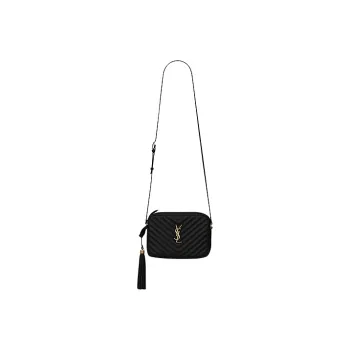 SAINT LAURENT LOU Quilted Cow Leather Camera Bag Shoulder Bag Crossbody Bag Women's Black