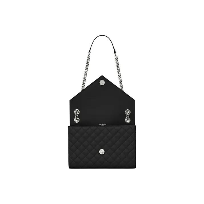 Yves Saint Laurent Envelope Medium Shoulder Bag Women's Black-4
