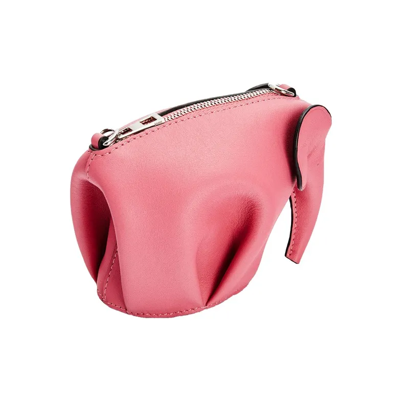 LOEWE Cow Leather Small Elephant Bag Shoulder Bag Crossbody Bag Women's Pink-1