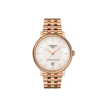 TISSOT Automatic Mechanical Movement Men's Watch 40mm White Dial Stainless Steel Watch Case Steel Strap