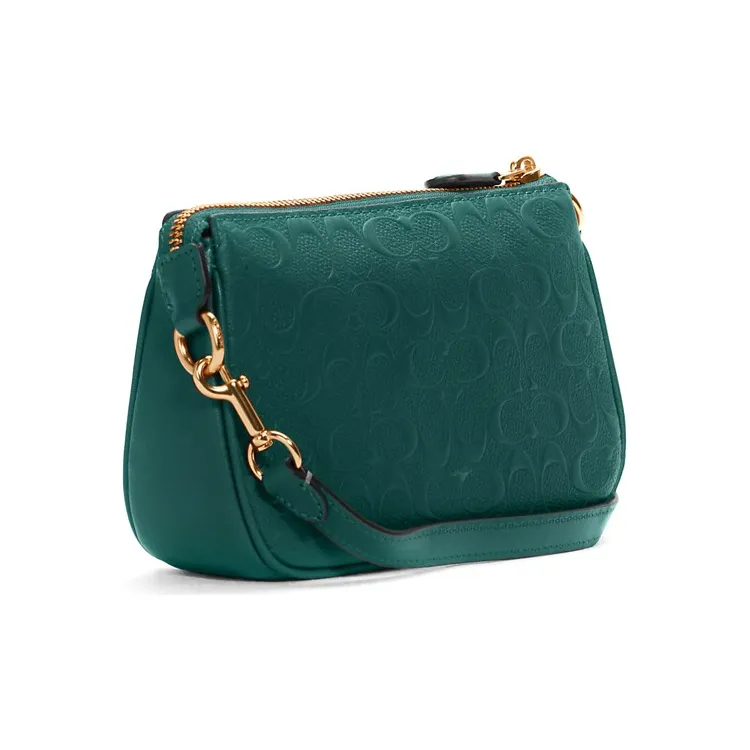 COACH Nolita Leather Mahjong Bag Wallet Clutch Bag Women's Green-1