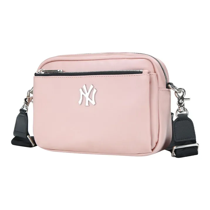 MLB Nylon Fabric Camera Bag, Shoulder Bag, Crossbody Bag Regular Unisex Cherry Blossom Pink-1