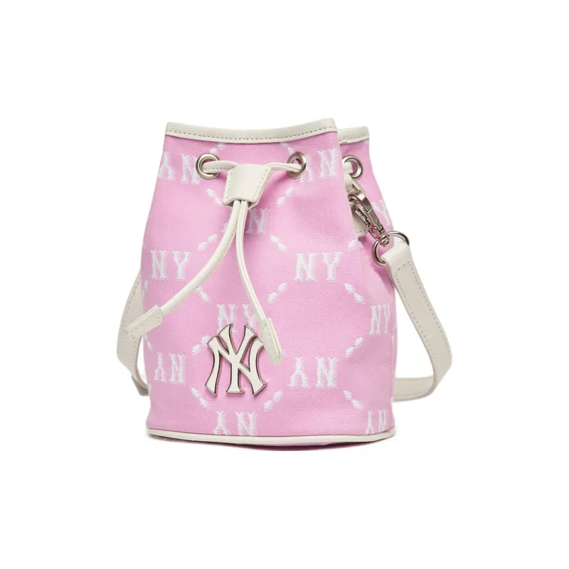 MLB Monogram Collection Polyester Bucket Bags Shoulder Bag Crossbody Bag Mini Unisex Pink-1