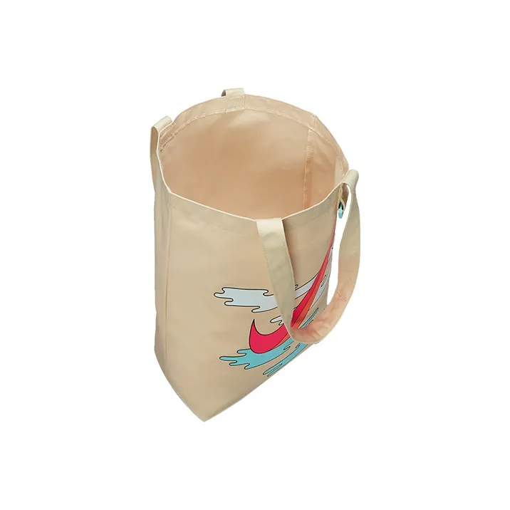 Nike Heritage Cotton Tote Bag Shopping Bag Shoulder Bags Unisex Beige-4