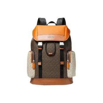MICHAEL KORS Hudson Artificial Leather Backpack Travel Bag Large Size Men's Orange