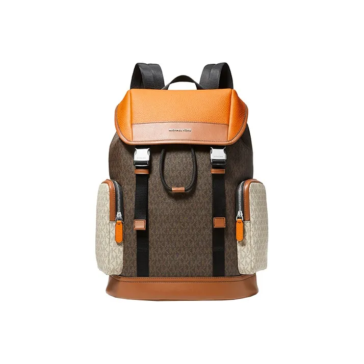 MICHAEL KORS Hudson Artificial Leather Backpack Travel Bag Large Size Men's Orange-0