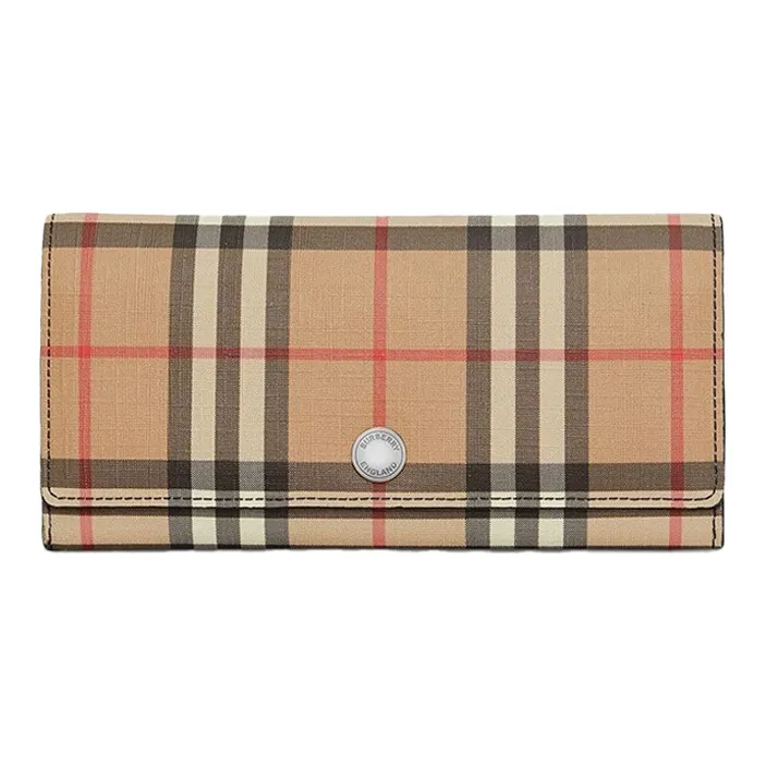 Burberry Vintage Canvas Wallet Unisex Khaki-0