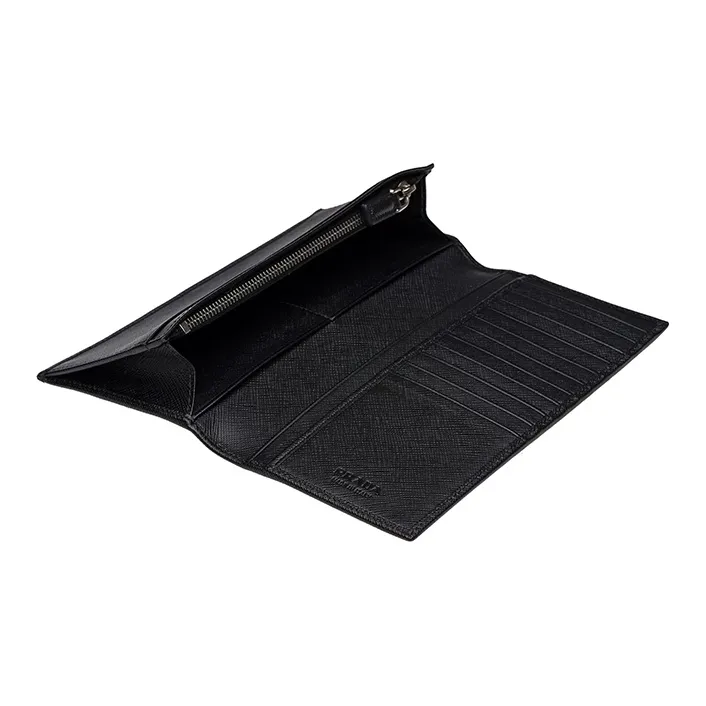 PRADA Cow Leather Wallet Men's Black-3
