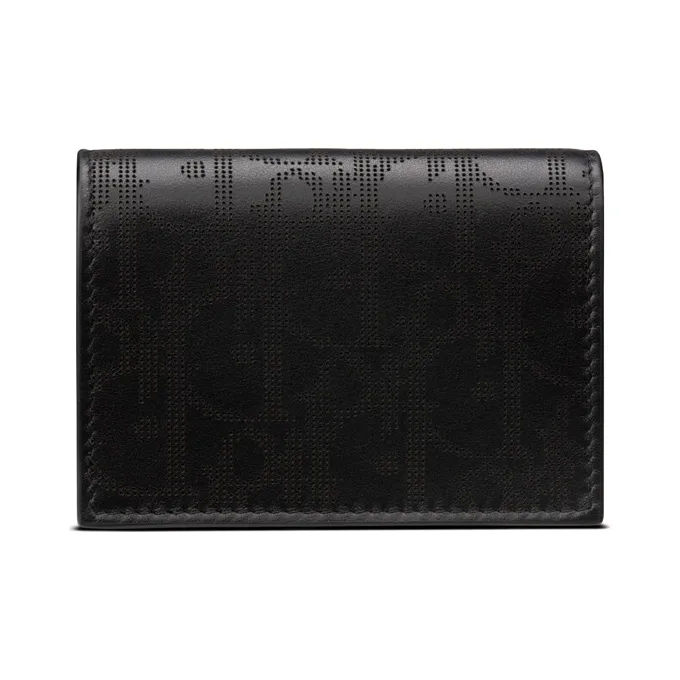 DIOR Leather Card Set Card Holder Men's Black-2