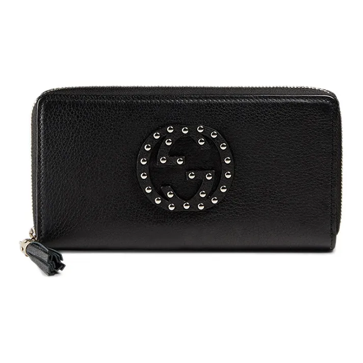 GUCCI Soho Leather Wallets With Money Clip Women's Black-0