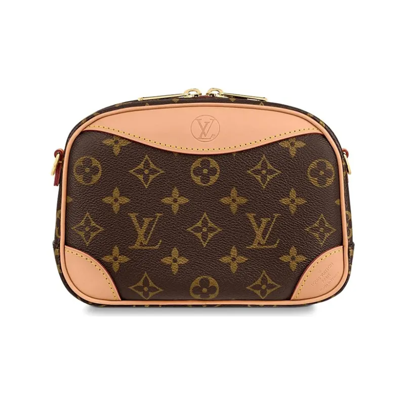 LOUIS VUITTON Deauville Cow Leather Shoulder Bag, Crossbody Bag Mini Women's Brown-2