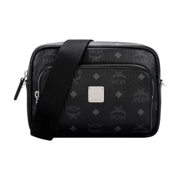 MCM Aren Crossbody Visetos Black
