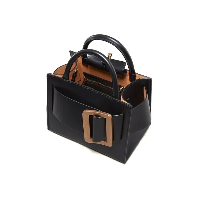 BOYY Calfskin Soft Leather Shoulder Bag Crossbody Bag Handbag Women's Black-3