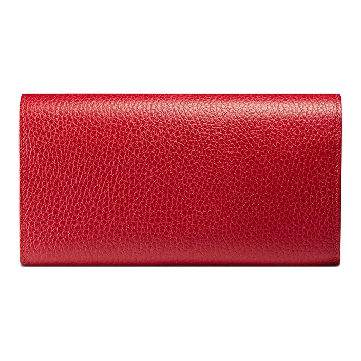 GUCCI Marmont Leather Wallet Women's Red-2