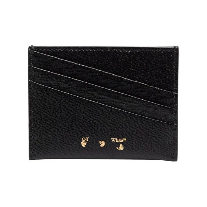 OFF WHITE Leather Wallet Regular Women's Black-1