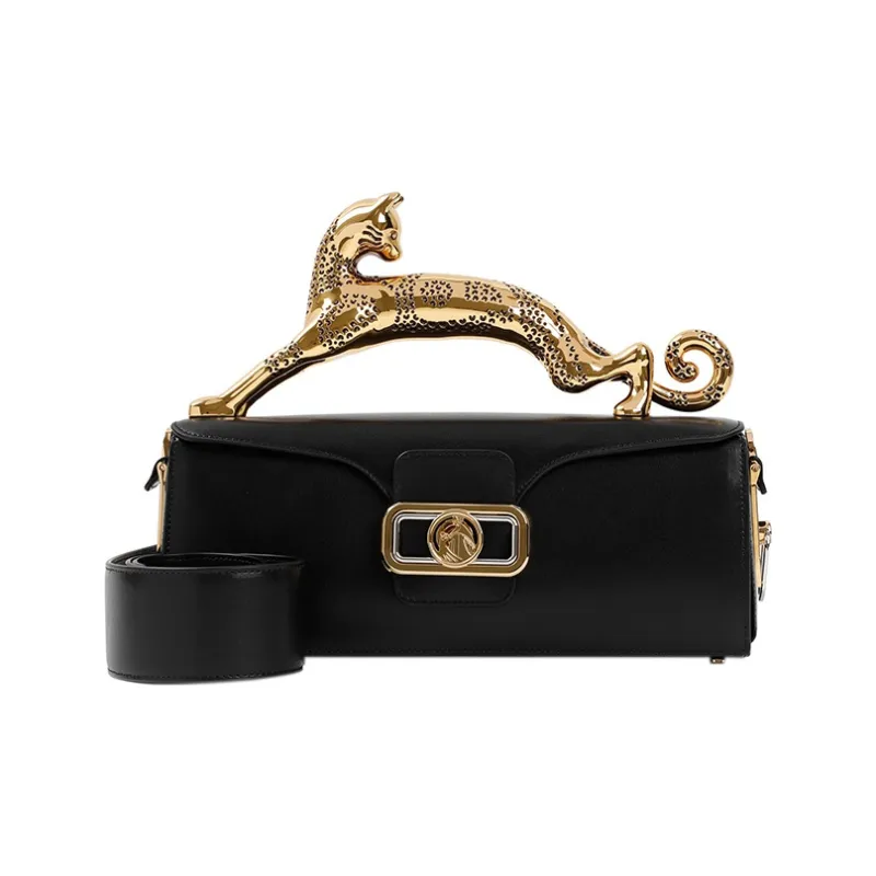 Lanvin Calfskin One Shoulder Handbag Women's Black-0