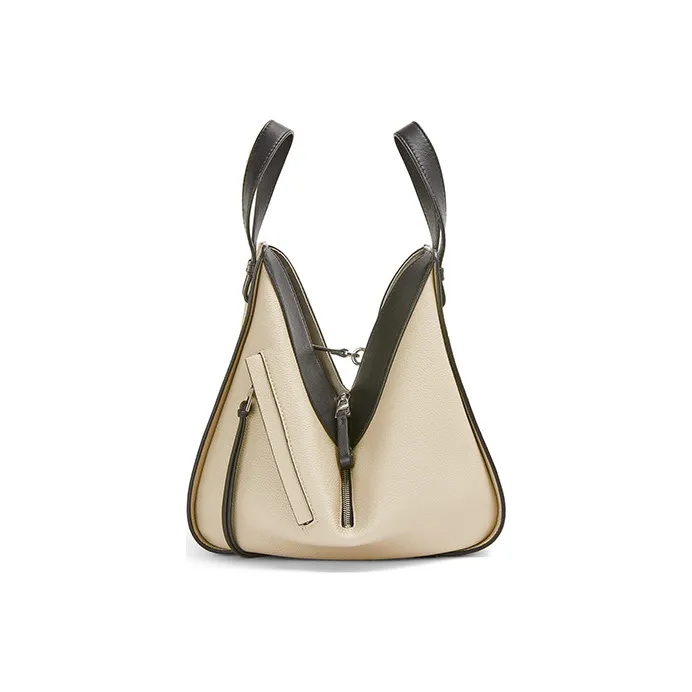 LOEWE Hammock Grained Calfskin Shoulder Bag Crossbody Bag Handbag Small Size Women's Light Oat-2