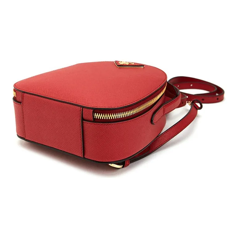 PRADA Saffiano Cow Leather Backpack Women's Red-3