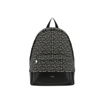 BALMAIN Polyester With Cotton Backpack Women's Black