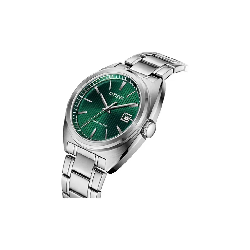 CITIZEN Mechanical Movement Stainless Steel Strap Watch 42mm Men's Watch Green Dial NJ0101 78X-2