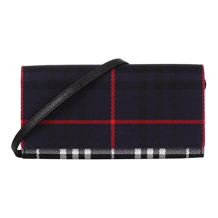 Burberry Fabric Wallets Shoulder Bag Crossbody Bag Women's Dark Blue-0