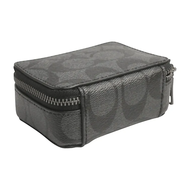 COACH Jewelry Box Makeup Bags Black Gray Color-2
