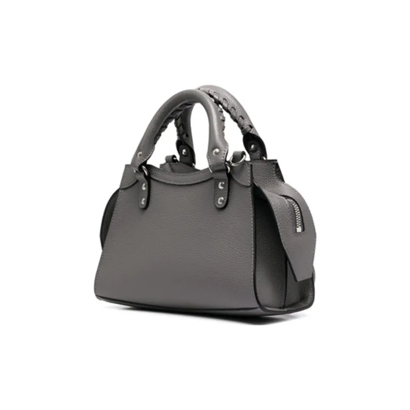 Balenciaga Leather Cow Leather Handbag Mini Women's Gray-1