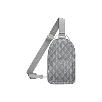 DIOR Adjustable Strap Sling Bag, Portable One Shoulder Backpack, Crossbody Bag Mini Men's Gray