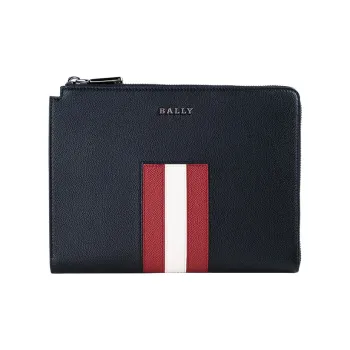 BALLY Cow Leather Wallet Coin Purse Clutch Men's Black