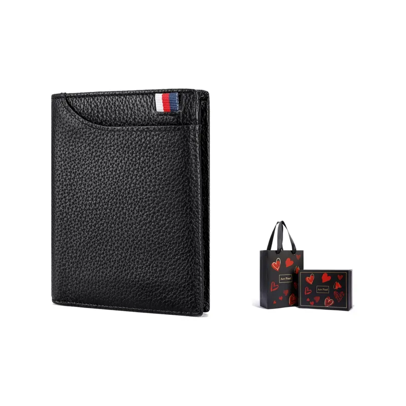 Ace Paul Cow Leather Wallet Men's Black-7