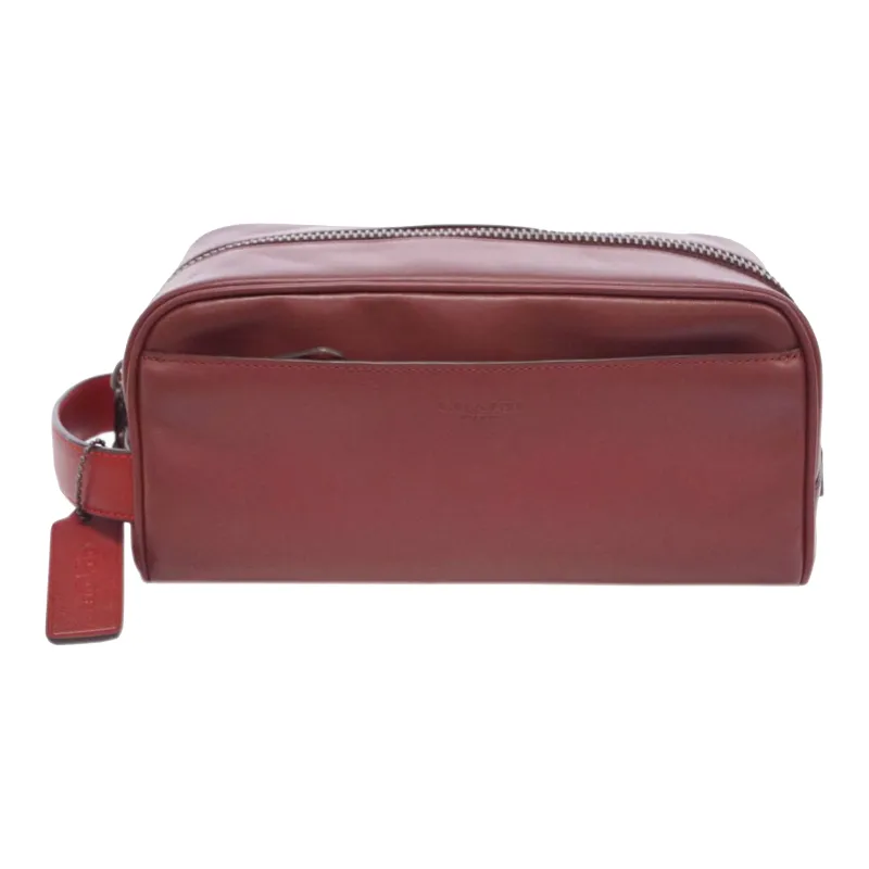 COACH Kitt Makeup Bags Red Brown-0