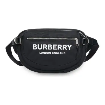 Burberry Leather Shoulder Bag Crossbody Bag Sling Bag Fanny Pack Large Size Men's Black