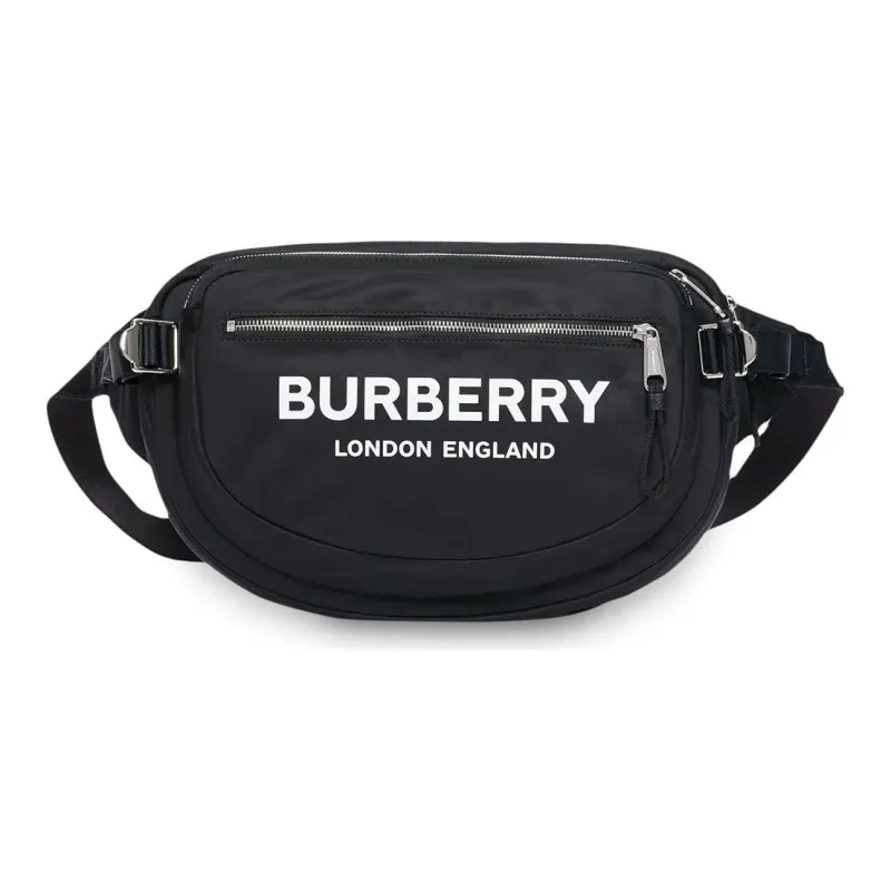 Burberry Leather Shoulder Bag Crossbody Bag Sling Bag Fanny Pack Large Size Men's Black-0