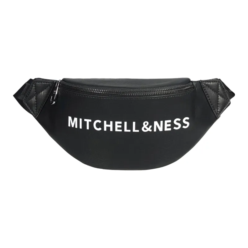 Mitchell & Ness Microfiber Synthetic Leather Fanny Pack Regular Unisex Black-3