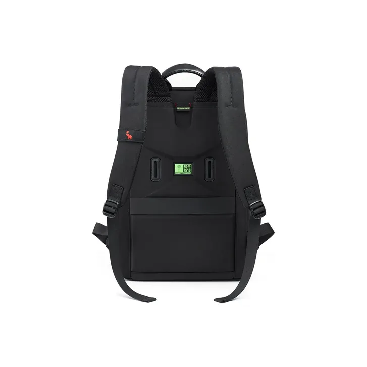OIWAS Canvas Travel Backpack Laptop Bag Regular Men's Black-1