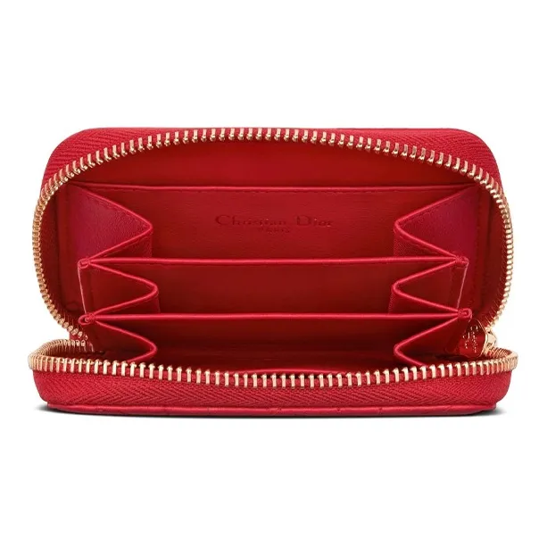 DIOR Sheepskin Clutch Mini Women's Red-3