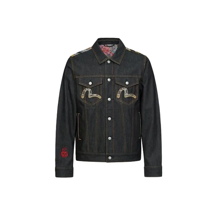 EVISU Denim Jackets Men Denim Blue-1