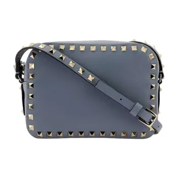 Valentino Calfskin Camera Bag, Shoulder Bag Small Size Women's Light Blue