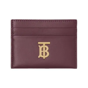Burberry Lola Lola Bag Quilting Lambskin Card Holder Coin Purse Card Holder Women's Dark Purple