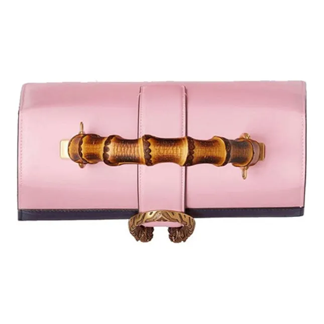 GUCCI Dionysus Leather Crossbody Handbag Shoulder Bag Medium Size Women's Pink/Navy Blue/Red-4
