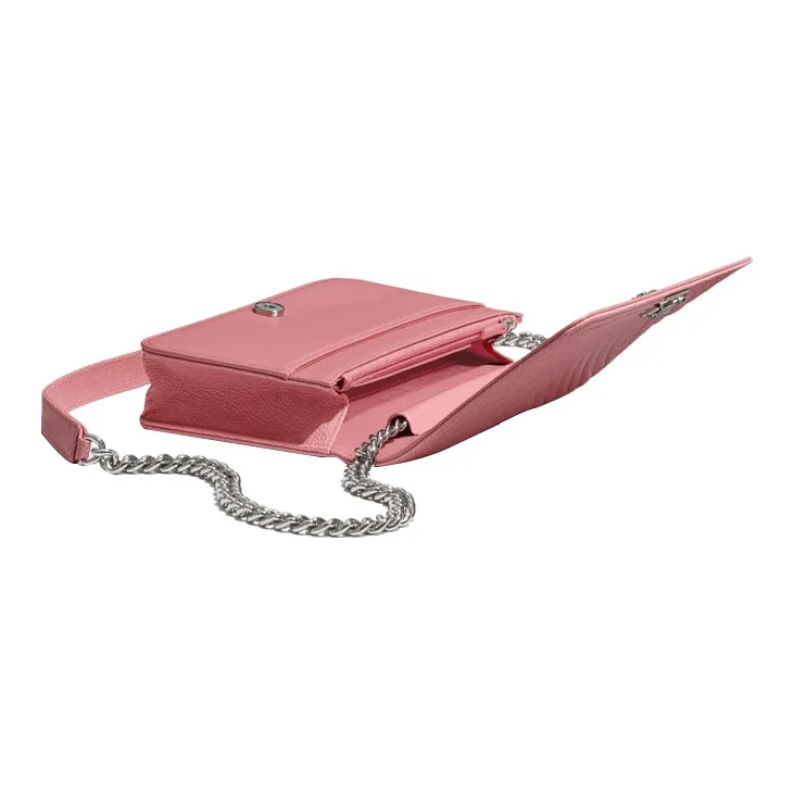 CHANEL Sheepskin And Gold Plated Metal Belt Chain Wallet, Shoulder Bag Women's Light Pink-3