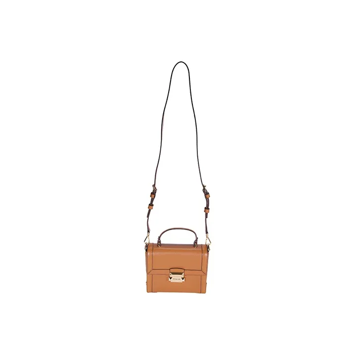 MICHAEL KORS Jayne Leather Shoulder Bag Crossbody Bag Handbag Small Size Women's Brown-4