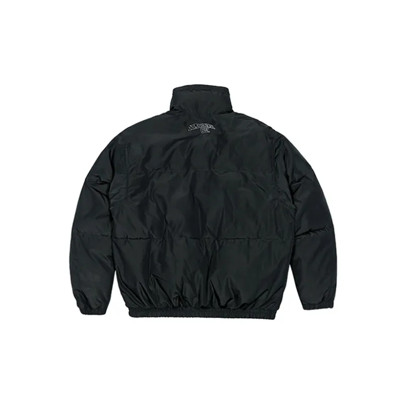 STNW Solid Color Stand Collar Thickened Puffer Jacket Unisex-3