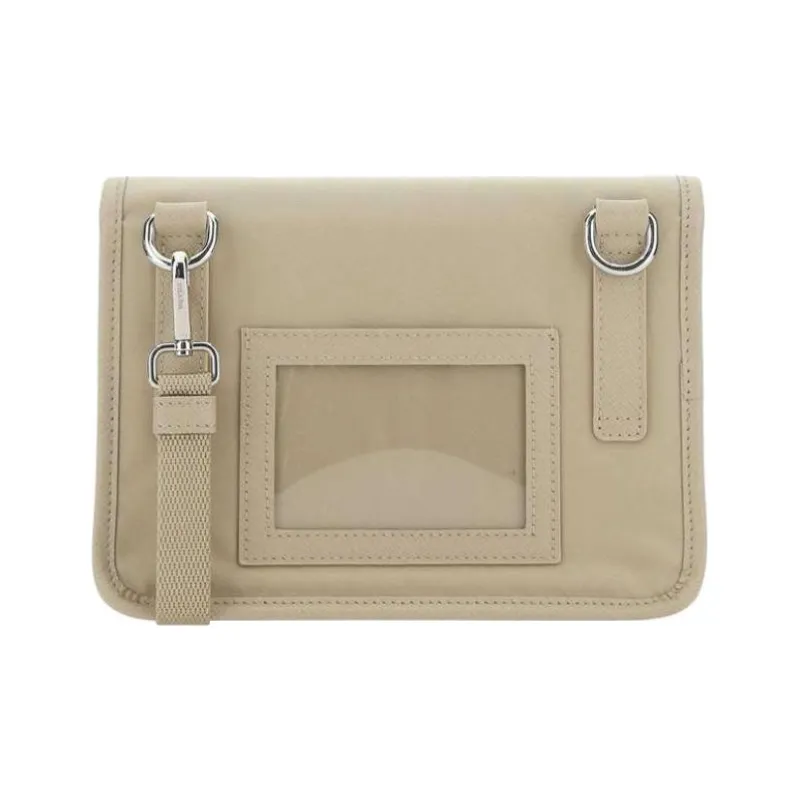 PRADA Saffiano Nylon Camera Bag Cell Phone Pouch Crossbody Bag Shoulder Bag Unisex Light Brown-2