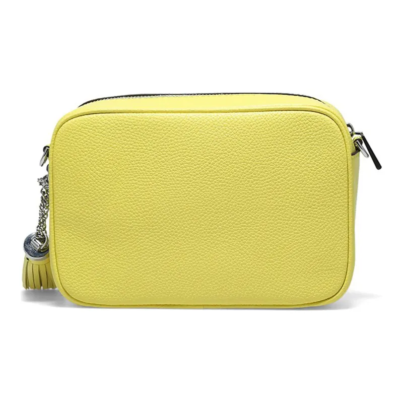 MICHAEL KORS Ginny Leather Crossbody Bag, Shoulder Bag Women's Yellow Cream-3