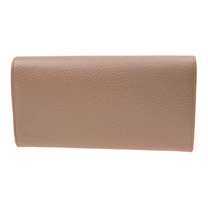 GUCCI Marmont Leather Wallet Regular Women's Nude Pink-2