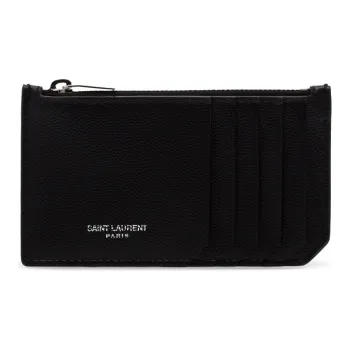 SAINT LAURENT Cow Leather Card Holder Men's Black
