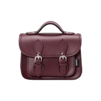 Zatchels Cow Leather Satchel Bag, Shoulder Bag, Crossbody Bag, Handbag Mini Women's Maserati Red