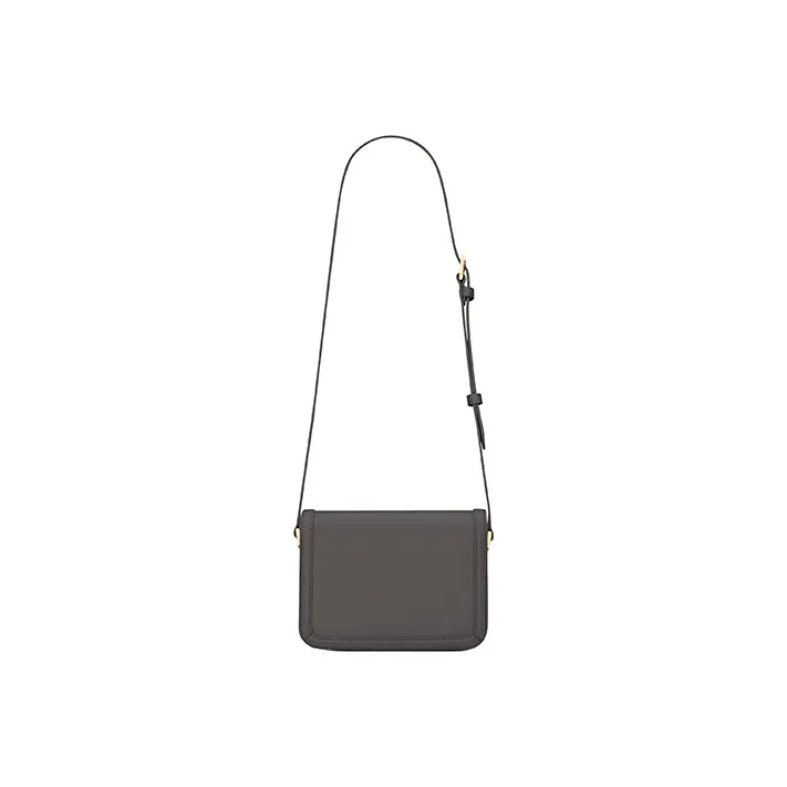 SAINT LAURENT SOLFERINO Leather Tofu Bag Shoulder Bag Crossbody Bag Women's Gray White-4
