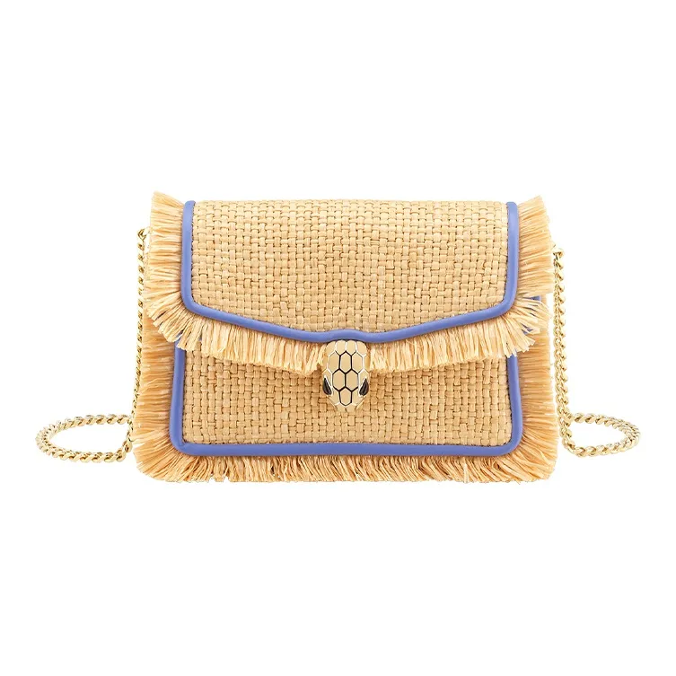 BVLGARI Serpenti Diamond Blast Cow Leather Shoulder Bag Crossbody Bag Mini Unisex Beige Light Purple-0
